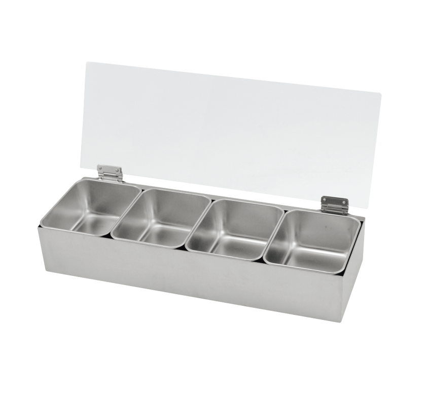 EBM 開閉式ヤクミ入れ 取り外し透明カバー 4ヶ入