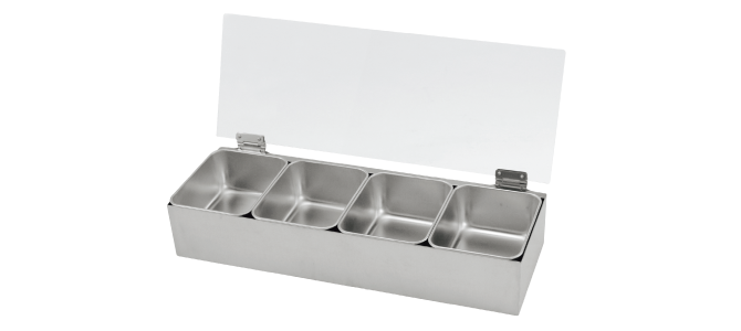 EBM 開閉式ヤクミ入れ 取り外し透明カバー 4ヶ入